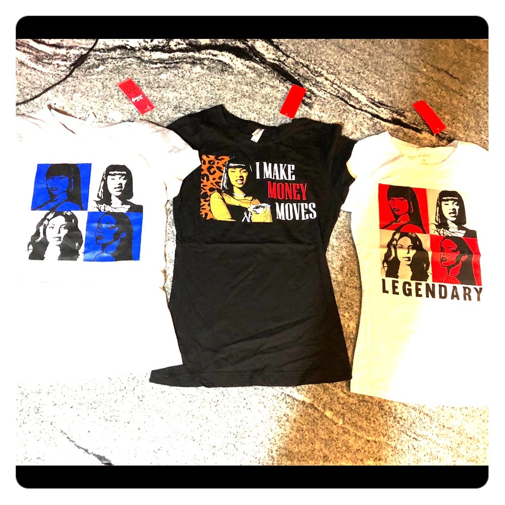3 Cardi B junior tee shirts size M